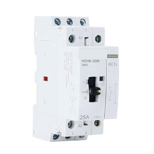 Contacteur HCH8-25M 2P 25A avec interrupteur manuel pour économie énergie heures creuses