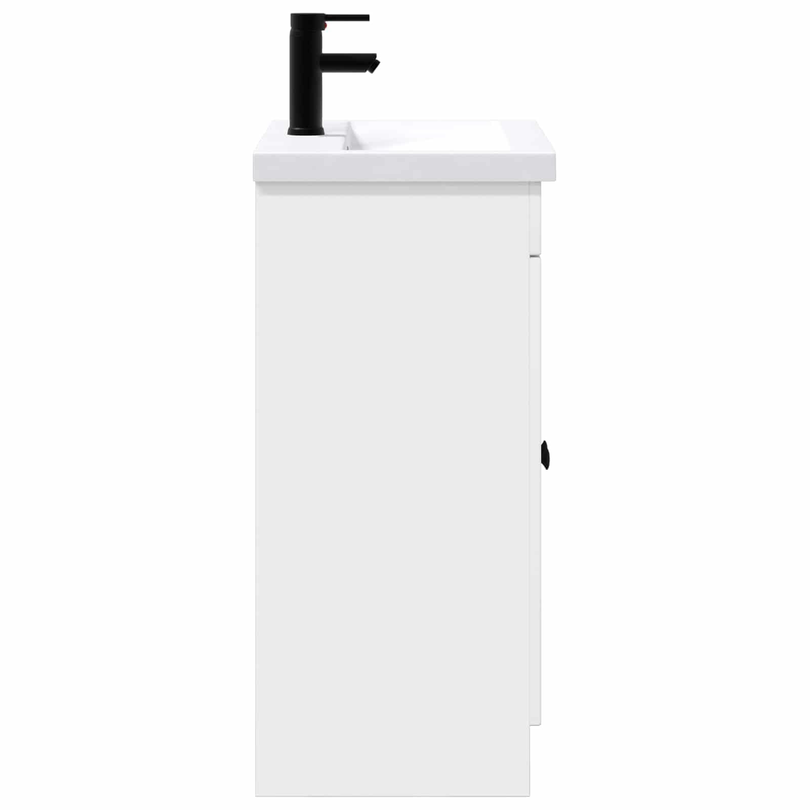 Set di mobili da bagno bianco, 78,5 x 37,5 x 81 cm, in legno con lavandino, rubinetto, cassetti, spazio per ristrutturazione del bagno, mobili da bagno moderni