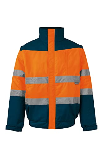 VELILLA 161; Giacca Imbottita Bicolore; Colore Blu Marino e Arancione