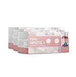 PURE WHITE + GLUTATHION 1000mg - Complément Alimentaire Antioxydant Ultra-Concentré - Peau Eclatante, Contre le Stress Oxydatif - Programme 30J - Saveur Myrtille - Faible en Sucres - Eric Favre