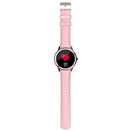 1 reloj deportivo inteligente G28 multiesfera IP68 resistente al agua con pantalla táctil , reloj inteligente 5.21 rosa