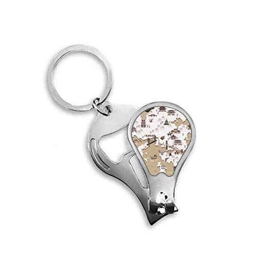 Coupe-ongles Hong Kong Chine en acier robuste avec motif géographique précis