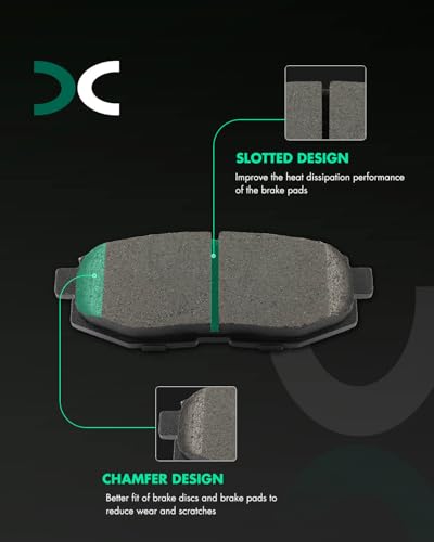 Image of SCITOO D1124-8231 Disc Brake Pads Sets Rear Ceramic Brake Pads w /Hardware | For Scion 2013-2016,For Subaru 2006-2020 2022-2024,For Toyota 2017-2020 2022-2025