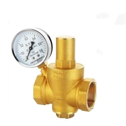 Druckreduzierventil G 1/2 3/4 1 2 Messing Wasserdruckminderer-Halteventil DN15 DN20 DN25 DN32 Regler Einstellbares Überdruckventil Manometer(DN50,With Gauge)