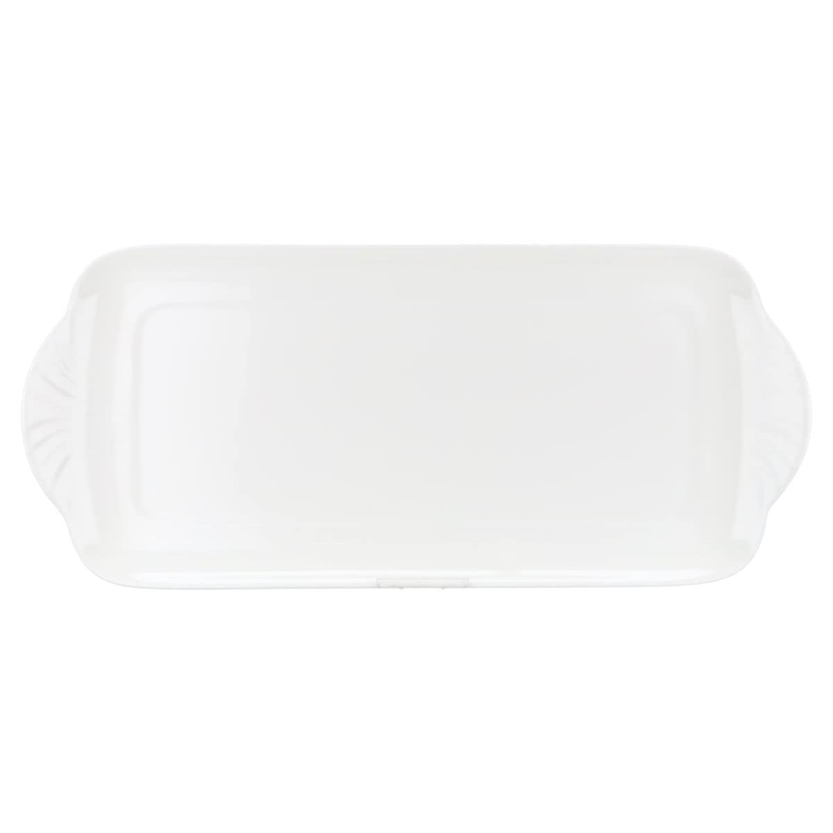 Villeroy & Boch Königskuchenplatte Arco weiß Bone China Spülmaschinenfest 34,6 cm x 15,4 cm Simpel Dessertteller
