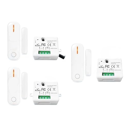 Capteur de porte et de fenêtre avec relais AC 220V 10A pour domotique (Lot de 3)