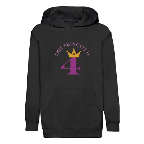 Sweat à capuche enfant 4 ans pour anniversaire de princesse magique