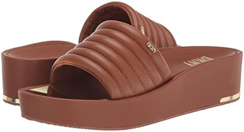 DKNY Women's Jansa Platform Sandal Flat, DK Cognac, 5.5 | Image 6