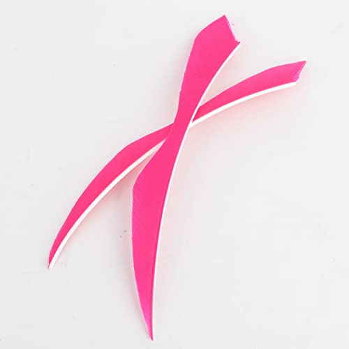 Limaity 50Pcs 5Inch Feather Fletching Vanes Right Wing Natural Arrow Feathers Big Turkey Feathers For Diy Archery Hunting Targeting Arrows (Pink) #TOP2