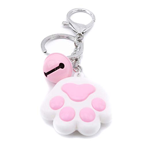 Ogquaton Clé de voiture en forme de patte de chat en forme de cloche porte-clés sacs suspendus...