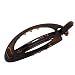 Parcelona French Plain Oval Simple 2 1/4 Inch Small Tortoise No Metal Hair Clip Barrette (Shell)