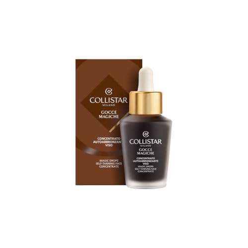 Collistar Gocce Magiche Viso Selbstbräuner, Intensive, natürliche Bräune mit DHA Rapid & Walnussschalenextrakt, Feuchtigkeitsspendend & Anti-Age, 30ml
