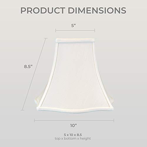 Image of Royal Designs, Inc. Fancy Square Bell Basic Lamp Shade, BSO-702-10WH, 4 x 10 x 8.5, White