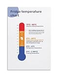 Bacterial Growth Danger Zone Chart Poster Canvas Painting Food Safety Fridge Temperature Guide Kitchen Wall Art for Restaurant Home Chef Decor(Unframed,12x18inch(30x45cm))