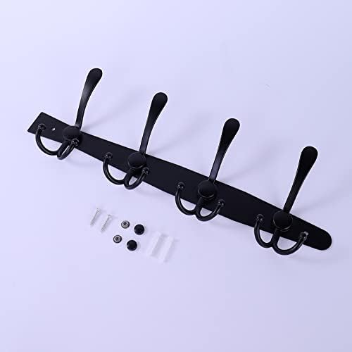 Encozy Coat Hooks Wall Mounted, Coat Hooks for Wall, Coat Hooks Rack, Stainless Steel Coat Racks, Coat Hook, Wall Coat Racks, Wall Hooks, Hooks Coat (Black 2PCS)