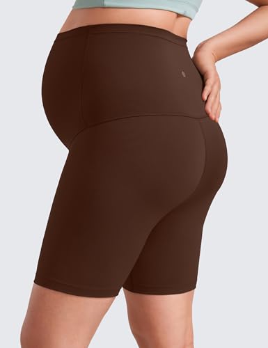 Image of CRZ YOGA Maternity Biker Shorts 6 inch | Butterluxe, Extremely Soft, Gentle Compression, Yoga, Super High Rise, U-shaped Belly, Pregnancy and Postpartum