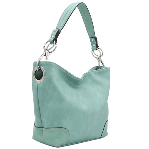Image of Hobo Shoulder Bag with Big Snap Hook Hardware