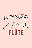  Je peux pas j’ai Flûte: Journal / Carnet de notes de 100 pages lignées / Original pour offrir à un joueur de Flûte / Hobby Sport Musique / Cadeau Noël ... / Famille Amis / Format moyen : 15,24 x 22,86