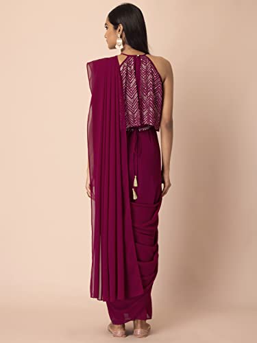 Image of Indya Women's Polyester Saree