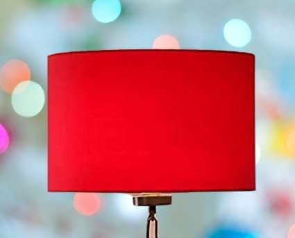 A.J Handicraft Drum Lamp Shade 12"in Table & living room Shade Color Red-image-5