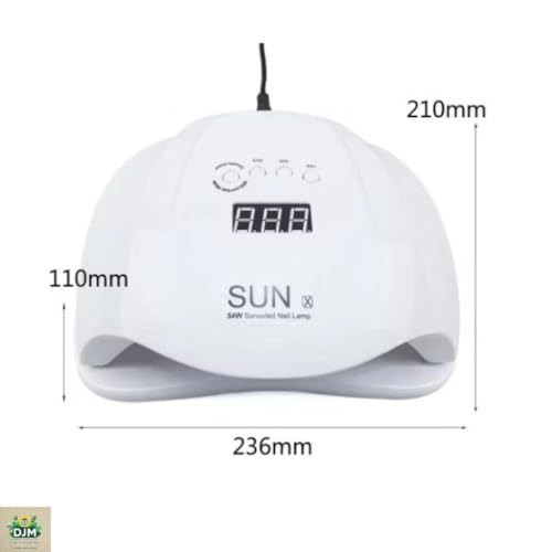 Lâmpada UV LED SUN X para Unhas, 128W, com Display Digital, Branca