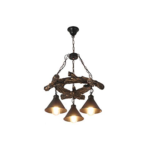 Suspension industrielle en métal et résine style lanterne antique pour plafond