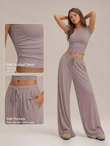 Image of Trendy Queen Women's 2 Piece Matching Summer Lounge Set with Pockets
