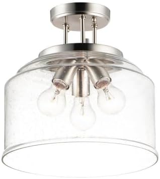 Maxim Acadia - 3 Light Semi-Flush Mount-Satin Nickel Finish