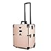 Produktbild ZWLE Großer kosmetischer Veranstalter Kosmetische Trolley-Verfassungs-Fall Fall mit Universal-Casters Roll Makeup für Friseure/Nagel Stuff Rose Gold