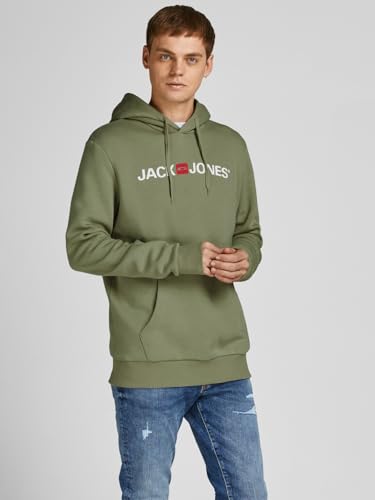 JACK & JONES Herren JJECORP Old Logo Sweat Hood, Dusty Olive/REG FIT, XS – Ansicht 2
