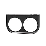 GlowShift Universal Black Dual Gauge Mounting Bracket Pod - Fits Any Make/Model - Mounts (2) 2-1/16