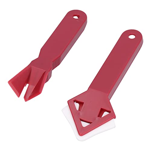 Haofy Grattoir à Verre en Silicone, Outil de Retrait de Calfeutrage de Haute qualité pour Joint D'évier de Fenêtre de Cuisine Rouge