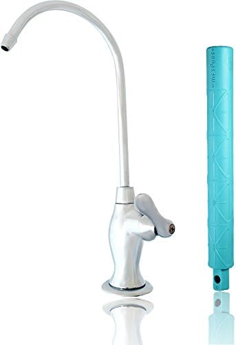 Non-airgap NSF Certified RO Faucet Reverse Osmosis Drinking Water Filtration System Water Dispenser Spout (Chrome). Vase Style with Faucet Wrench.