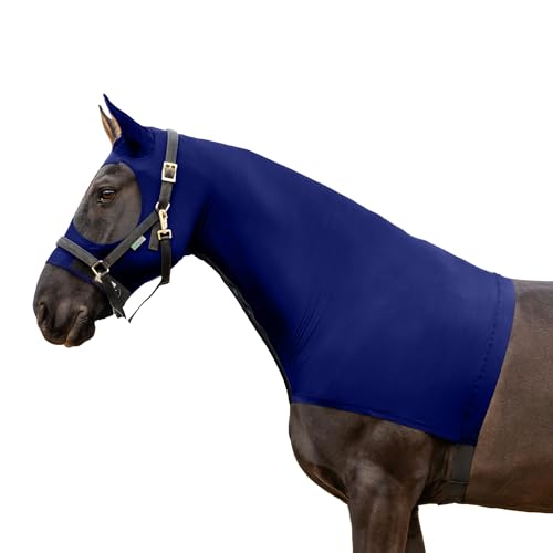Image of Resistance Horse Hood Slinky Lycra Zippered Mane Braid Shoulder Guard - Horse Sleazy Slickers Care Sheet