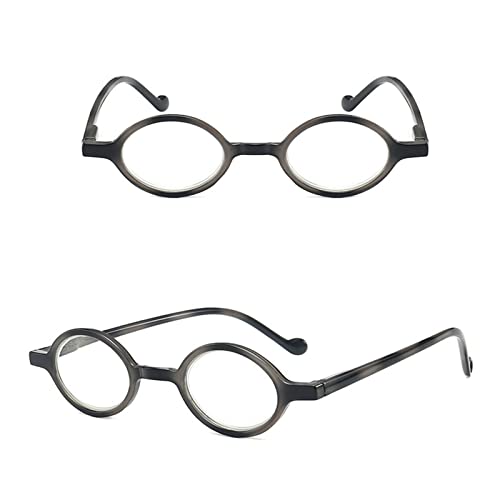 Zdcdy 4 Paires Lunettes De Lecture, Lunettes Presbytie Anti Lumière Bleue à Monture Ronde à La Mode Avec Charnières à Ressort & Lentille HD, Lunette De Vue Légères Pour Hommes Et Femmes,Grey-1.0X Cover