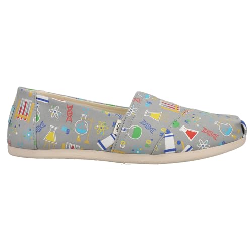 TOMS Womens Alpargata Graphic Slip On Flats Casual - Grey