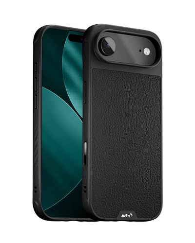 Mous for iPhone Air Case, Compatible with MagSafe - Limitless - Protective Black Leather Cover for iPhone Air - Shockproof, Full Camera Protection, Anti-Scratch Back, Black