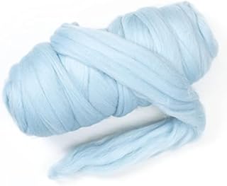 Kondoos Colored Natural Wool roving, 455 gr (1 lb). Best Wool for Needle Felting, Wet Felting, handcrafts and Spinning. (Beige, 1 lb)