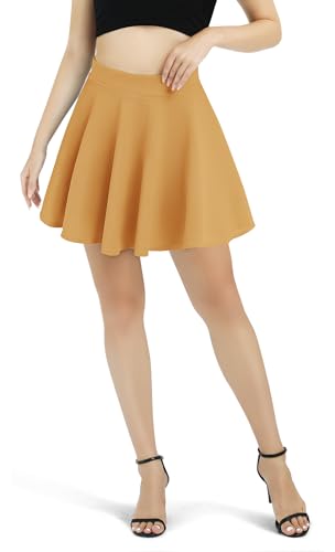 Image of Urban CoCo Women's Basic Versatile Stretchy Flared Casual Mini Skater Skirt