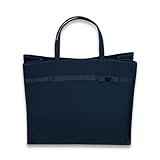 [lien baby] トートバッグ お受験 フォーマル ビジネス サブバッグ 自立型 濃紺 ネイビー 受験 母親 学校行事 入学式 入園式 卒業式 卒園式 冠婚葬祭 面接 面談 (濃紺リボンあり, S)