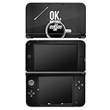DeinDesign Skin kompatibel mit Nintendo 3 DS XL Folie Sticker Kaffee Sprüche Black & White