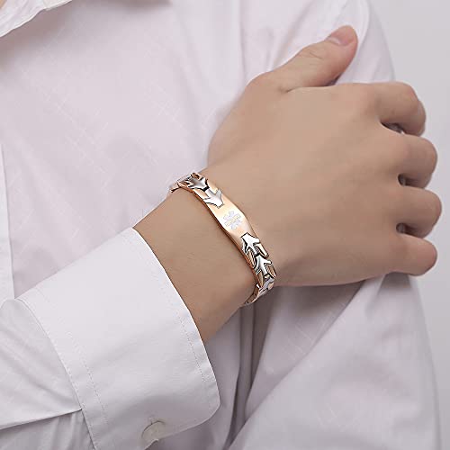 Tarring MD-0935-RG-85 Flying Fish Medical Alert Bracelets For Men & Women Customizable Stainless Steel Medical Id Bracelets  thumb #3