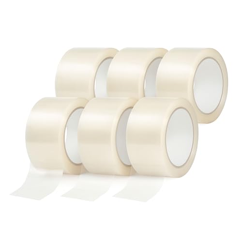 ONPACK Cinta Adhesiva Transparente Universal 48 mm x 60 Metros - Pack 6 Unidades - Cinta de Embalar Cajas de Carton, Precinto Para Cajas Mudanza, Almacenamiento, Envíos y Transporte