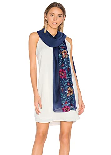 GERINLY Stylish Scarves for Women Lightweight Fashion Lace Printed Wrap Scarfs Shawl for Dress
