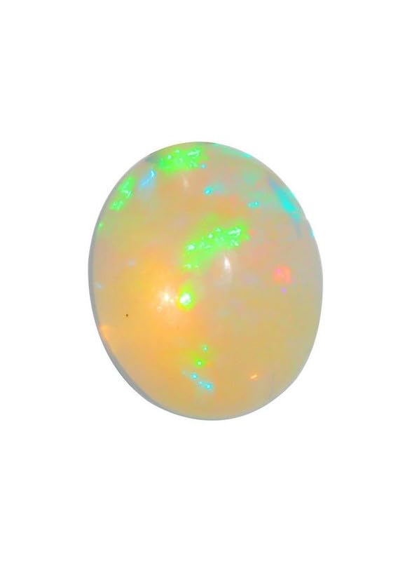 Opale cabochon AAA+ d'Éthiopie, pierre naturelle ovale 4,65 carats de haute joaillerie