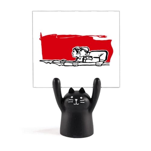 Porte-stylo chat noir mignon pour décorer votre espace de travail