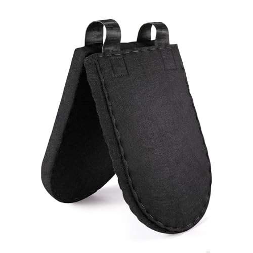 Western Saddle Pad Black Felt Horse Saddle Pads Western Saddle Pads for Horses with Ease Wither Wool Shims Benefit Saddle Fit Comfortably with Thick Withers