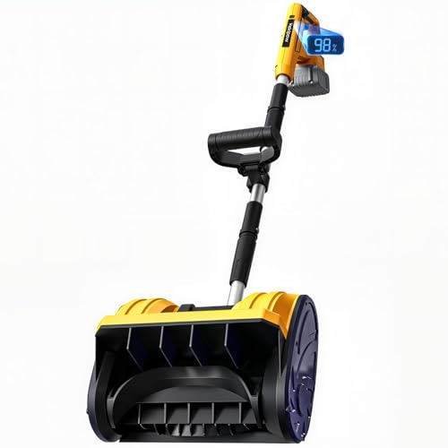 MekiPow Cordless Snow Shovel Compatible for DeWalt 20V Battery with Brushless Motor 12 Cordless Snow Blower Electric Snow Thrower 6.2 Clear Depth with Front Handle for Deck Patio