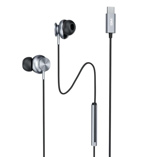Image of GM G+ Type-C Wired Earphones with HD Mic | 14mm Drivers, Pure Bass Sound | Half-in-Ear Comfort Fit | Lightweight & Durable | USB-C Earphones for Calls, Music & Gaming