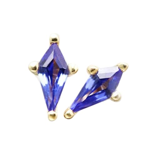 Puces d'oreilles saphir naturel marquise en argent 925 minimaliste LK_VSTD_0516